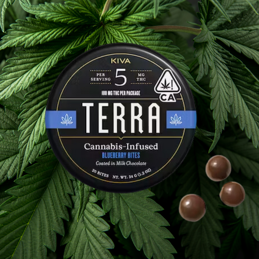 Kiva Terra Blueberry Bites- 100mg THC