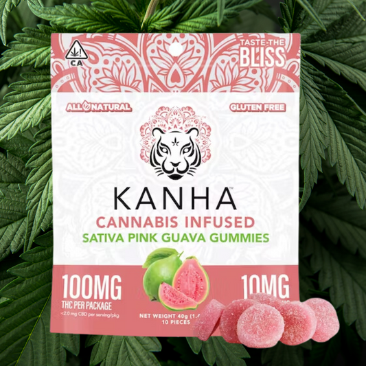 Kanha - THC Classic Pink Guava Sativa 100mg - Soft Chew Gummies