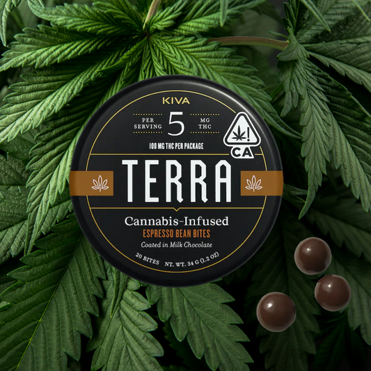 Kiva - Terra Dark Chocolate Espresso Bean Bites 100mg